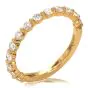 Estate Diamond 14K Yellow Gold Semi Eternity Modern Stackable Wedding Band