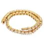 Estate 5.25cts Diamond 14K Yellow Gold Stackable Tennis Link Bracelet 