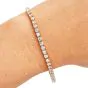 Estate 5.25cts Diamond 14K Yellow Gold Stackable Tennis Link Bracelet 