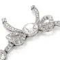 Antique Diamond Ribbon of Love Platinum Choker Necklace