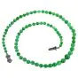 Vintage GIA Natural Color A Jade Diamond Platinum  Graduated Beaded Necklace