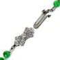 Vintage GIA Natural Color A Jade Diamond Platinum  Graduated Beaded Necklace