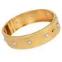 Buccellati Macri 18K Gold Diamond Wide Bangle Bracelet|Dover Jewelry|