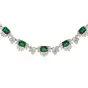 Natural Emerald 52.28cttw Diamond 18K Gold Collar Necklace-Dover Jewelry