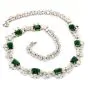 Natural Emerald 52.28cttw Diamond 18K Gold Collar Necklace-Dover Jewelry