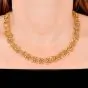 Buccellati Vintage Woven 18K Gold Textured Link Choker Necklace