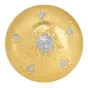 Puffed Satin Buccellati Rigato Finish 18K Button Earrings