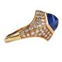 Vintage Certified Burma Natural No-Heat Sapphire diamond Ring 
