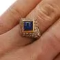Vintage Certified Burma Natural No-Heat Sapphire diamond Ring 