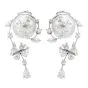 Stefan Hafner Diamond South sea Pearl 18K Gold Floral Earrings 