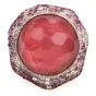 VASARI Designer Diamond Ruby Tourmaline 18K Gold Cocktail Ring