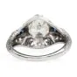 Estate Diamond Opal Platinum Cocktail Ring 
