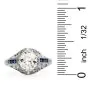 Estate Diamond Opal Platinum Cocktail Ring 