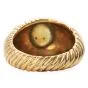 Retro Vintage Chrysoberyl Cats Eye 18K Gold Textured Men Ring