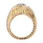 Retro Vintage Chrysoberyl Cats Eye 18K Gold Textured Men Ring