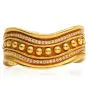 Vahe Naltchayan Vintage Diamond Heavy 18K Gold 80s Curved Bangle Bracelet 