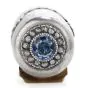 Antique 1800s GIA Blue Sapphire Diamond Fine Silver Collectible Perfume Bottle 