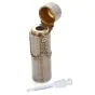 Antique 1800s GIA Blue Sapphire Diamond Fine Silver Collectible Perfume Bottle 