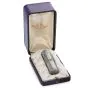 Antique 1800s GIA Blue Sapphire Diamond Fine Silver Collectible Perfume Bottle 