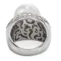 Extraordinary South Sea Pearl 3.97ct Diamond Platinum Cluster Cocktail Ring
