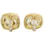 David Webb Enamel 18K Yellow Gold Dome Clip On Earrings 
