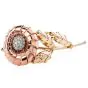 Cartier Vintage Diamond 14K Rose Gold Flower Brooch Pin 