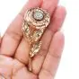 Cartier Vintage Diamond 14K Rose Gold Flower Brooch Pin 