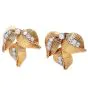 Cartier French Vintage Diamond 18K Gold Floral Retro Double Brooch Pin Set