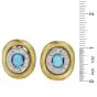 Estate Diamond 4.90ct Turquoise 18K Gold Elegant Large Earrings 