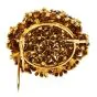 1980s Diamond Ruby Sapphire Emerald 18K Gold Floral Pin Brooch