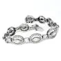 Estate Diamond 18K Gold Oval Style Link Bracelet-Dover Jewelry