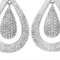 Estate 11.22 carats Diamond Gold Floral Large Drop Earrings