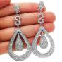 Estate 11.22 carats Diamond Gold Floral Large Drop Earrings