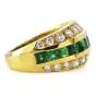 Tiffany & Co Diamond Emerald 18K Gold Channel Set Band Ring 
