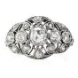 Antique Deco 1.10cts Old European Cut Diamond Platinum Engagement Ring