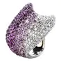 Modern10.50cts Pink Sapphire Diamond 18K Gold Wide Cocktail Ring 