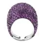 Modern10.50cts Pink Sapphire Diamond 18K Gold Wide Cocktail Ring 
