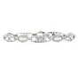 Vintage Diamond Platinum Elegant Geometric Link Bracelet-Dover Jewelry
