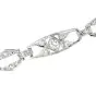 Vintage Diamond Platinum Delicate Geometric Link Bracelet