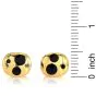 Vintage Retro Onyx 18K Yellow Gold Black Dot Tuxedo Cufflinks