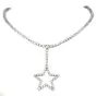 Diamond 18K White Gold Riviera Star Tennis Link Necklace
