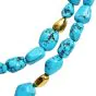 Vintage Turquoise 18K Gold GIA-Bead Spacers Necklace