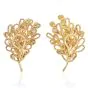  Vintage Akoya Pearl Diamond 22K Gold Rope Flower Bouquet Earrings