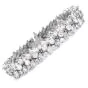 20.11ct Diamond Platinum Cluster Floral Link Bracelet