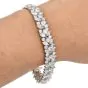 20.11ct Diamond Platinum Cluster Floral Link Bracelet