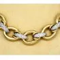Nicolis Cola Diamond 18K Gold Cluster Large Link Chain Necklace