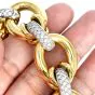 Nicolis Cola Diamond 18K Gold Cluster Large Link Chain Necklace