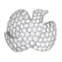 Cartier Dove Diamond 18K White Gold Pave Wide Cocktail Ring