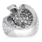 Cartier Dove Diamond 18K White Gold Pave Wide Cocktail Ring