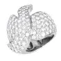 Cartier Dove Diamond 18K White Gold Pave Wide Cocktail Ring